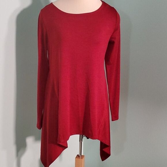Joseph A. Maroon, blouse, NWT. Long sleeves.  MedNew With Tags. - Picture 1 of 10